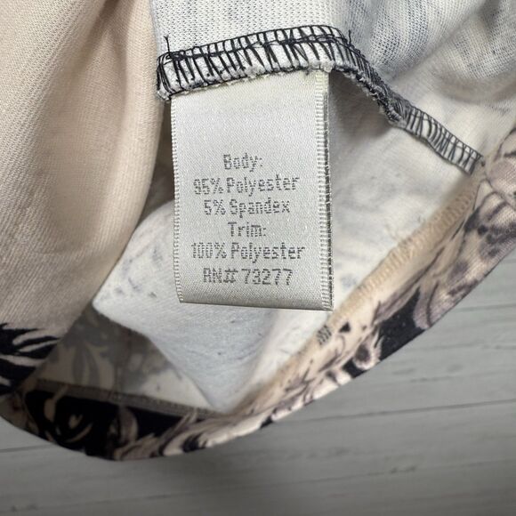 Lauren Conrad floral pencil dress womens size 8 black floral ribbon - Picture 5 of 7